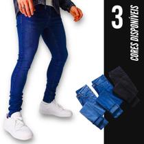 Calça Jeans SKINNY Masculina Slim Elastano Casual Sport 440