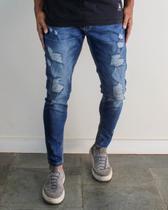 Calça jeans skinny rasgada premuim - creed jeans