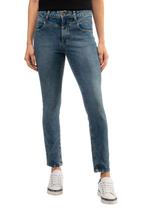 Calça Jeans Skinny Recorte Frente Guess Azul