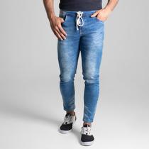 Calça Jeans Skinny Sawary Cordão Masculina