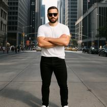 Calça Jeans Skinny Slim Casual Elastano Sport Masculina 441