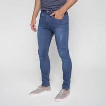 Calça Jeans Skinny Terminal Com Puído Masculina
