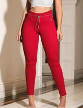 Calça Jeans Skinny Vermelha Pit Bull Feminina Nv-coleção-88423 Calça Jeans Skinny Vermelha Pit Bull Feminina Nv-coleção-88423