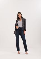 Calça Jeans Slim Cintura Alta Chapa Barriga Lunender J0173