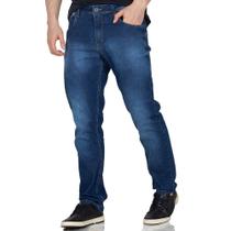 Calça Jeans Slim Masculina Com Elastano Casual Básica