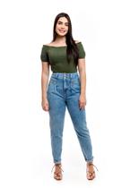 Calça Jeans Slouchy Alta Sem Elastano