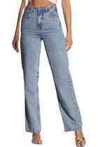 Calça Jeans Sommer Reta Cintura Alta Azul Claro