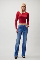 Calca Jeans Straight Rubi Flor de Lis