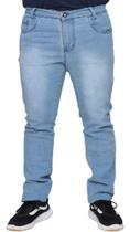 Calça Jeans Stretch Lycra Masculina Slim 100% Algodão Premium Plus Size