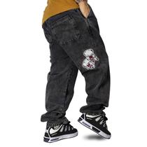 Calça Jeans Trip Side Baggy Estonado Palhaço Preto C061 Cor:PretoTamanho:48