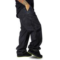 Calça Jeans Trip Side Balão Flames Estonado Preto C051 Cor:AzulTamanho:44