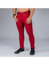 Calca jeans vermelho Calca jeans vermelho