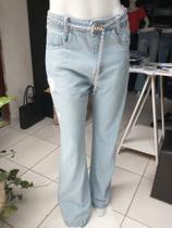 Calça jeans Wed Leg, azul claro e escuro Calça jeans Wed Leg, azul claro e escuro
