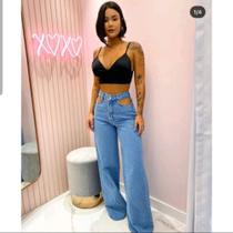 Calça jeans wid leg - tamanho 42 Calça jeans wid leg - tamanho 42