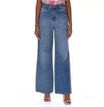 Calça Jeans Wide Leg Azul Lança Perfume Calça Jeans Wide Leg Azul Lança Perfume