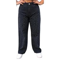 Calça Jeans Wide Leg Brilho Brand Western Calça Jeans Wide Leg Brilho Brand Western