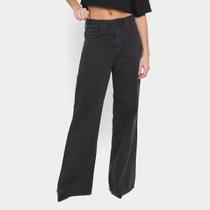 Calça Jeans Wide Leg Calvin Klein Color Pockets Feminina