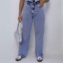 Calça Jeans Wide Leg Feminina Revanche Quillota Calça Jeans Wide Leg Feminina Revanche Quillota
