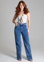 Calça Jeans Wide Leg Feminina