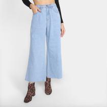 Calça Jeans Wide Leg Hering Cintura Alta Feminina