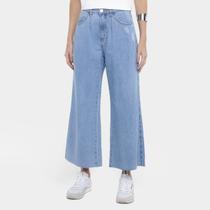 Calça Jeans Wide Leg Hering Cintura Alta Feminina