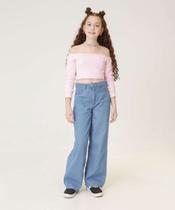 Calça Jeans Wide Leg Juvenil Marisa Tam 10 a 16-91910 Calça Jeans Wide Leg Juvenil Marisa Tam 10 a 16-91910