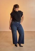 Calça Jeans Wide Leg Plus Size Chapa Barriga LUNENDER J6756