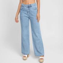 Calça Jeans Wide Leg Sawary Cintura Alta Feminina Calça Jeans Wide Leg Sawary Cintura Alta Feminina