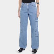 Calça Jeans Wide Leg Sawary Feminina