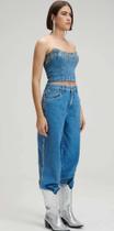 Calca jeans wide leg super high myft feminino