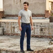 Calça Jeans Wrangler Regular Masculina Azul Escuro Lycra Texas