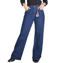 Calça jeans youngstyle wide leg feminino ref: youcf920