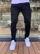 Calça Jeasn Masculina Preta Sarja Modelo Skinny