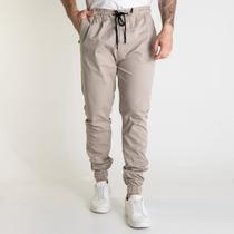 Calça Jogger Acostamento Elastano Khaki