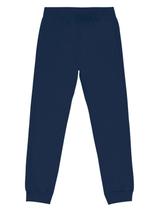 Calça Jogger Básica Infantil Menina em Moletom Azul Marinho - Brandili Calça Jogger Básica Infantil Menina em Moletom Azul Marinho - Brandili