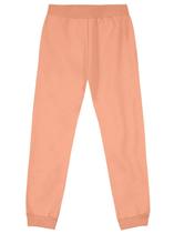 Calça Jogger Básica Infantil Menina em Moletom Laranja - Brandili Calça Jogger Básica Infantil Menina em Moletom Laranja - Brandili