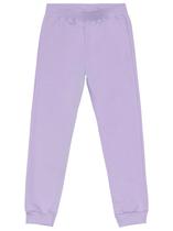 Calça Jogger Básica Infantil Menina em Moletom Lilás - Brandili