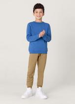 Calça jogger básica infantil menino em moletinho Brandili-BEGE