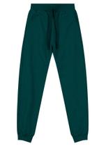 Calça jogger básica infantil menino moletinho Brandili Verde Calça jogger básica infantil menino moletinho Brandili Verde