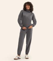 Calça Jogger Básica Moletom Peluciado Rovitex Cinza Calça Jogger Básica Moletom Peluciado Rovitex Cinza