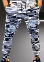 Calça Jogger Camuflada Masculina estilosa com elastano