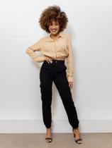 Calça jogger cargo black feminino