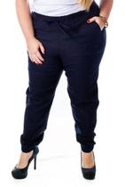 Calça Jogger de Bengaline com bolso Plus Size (CLC012)