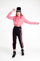 Calça Jogger de Moletom Feminina Juvenil Preta NR 14
