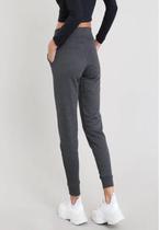 Calça Jogger Diluxo Feminina Moletom Chumbo GG