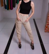 calça jogger em linho calça jogger em linho
