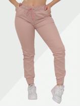 Calça Jogger Feminina em Sarja Premium com Elástico