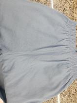 Calça jogger feminina linho azul com elástico na cintura Calça jogger feminina linho azul com elástico na cintura