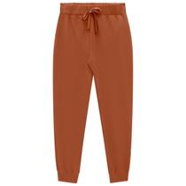 Calça jogger feminina plus size em moletom básica, 00326