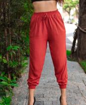 Calça Jogger Feminina Terrakota P/M Calça Jogger Feminina Terrakota P/M